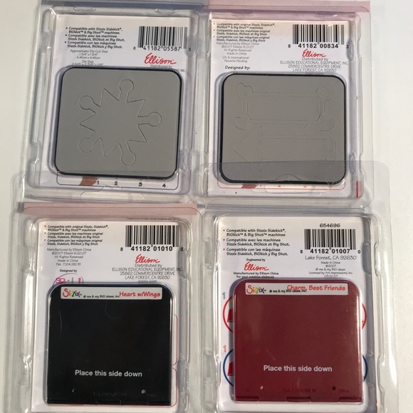 2 Sizzlets & 2 Embosslits Sizzix Dies - Picture 2 of 2